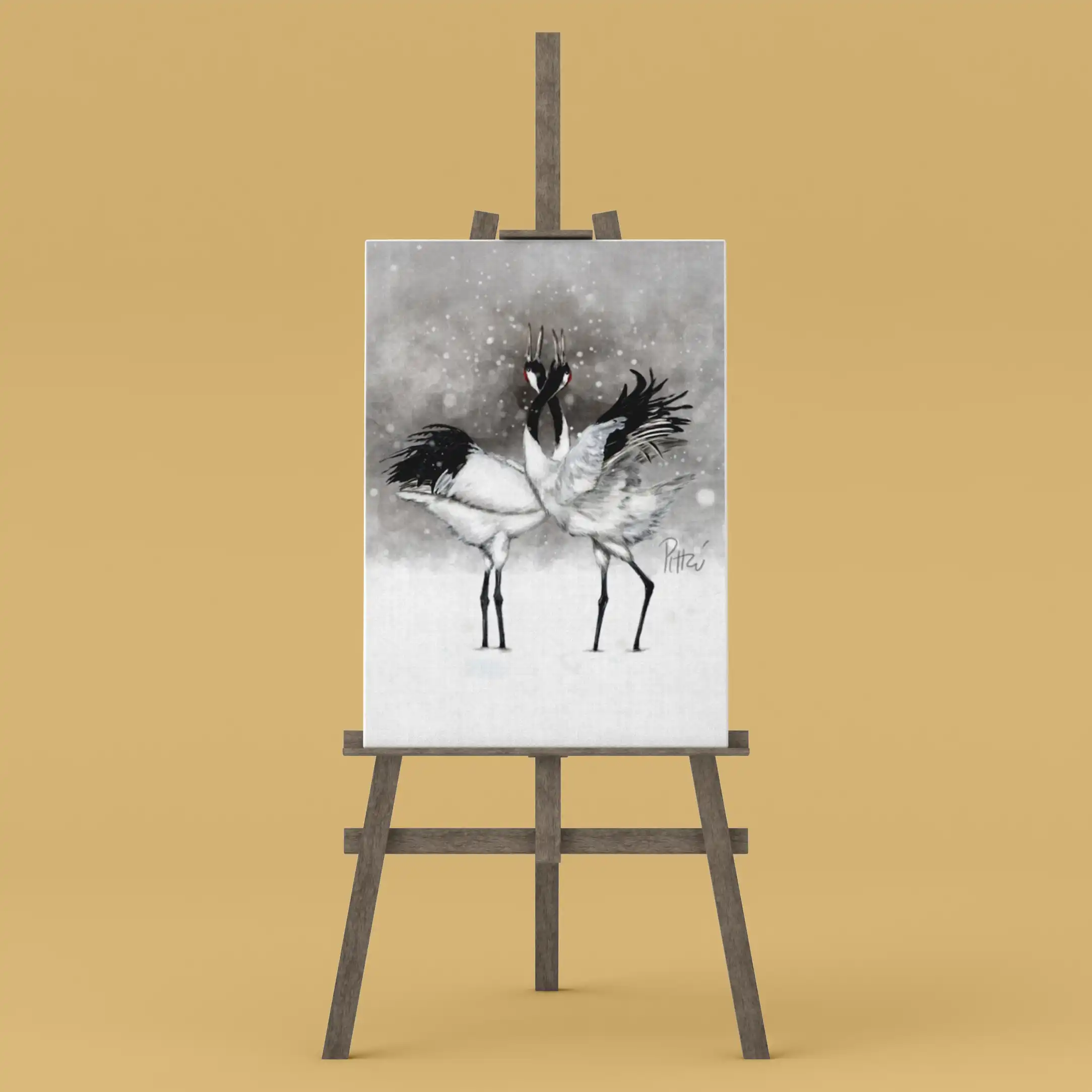 Chevalet avec un portrait de petite fille